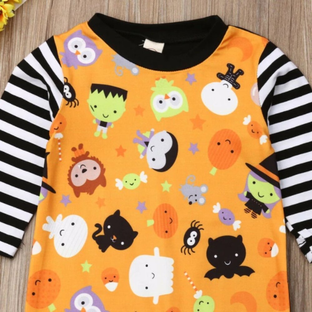 Girl girls boy boys baby jumpsuit Halloween Dracula witch ghost cat pumpkin new - Picture 5 of 5